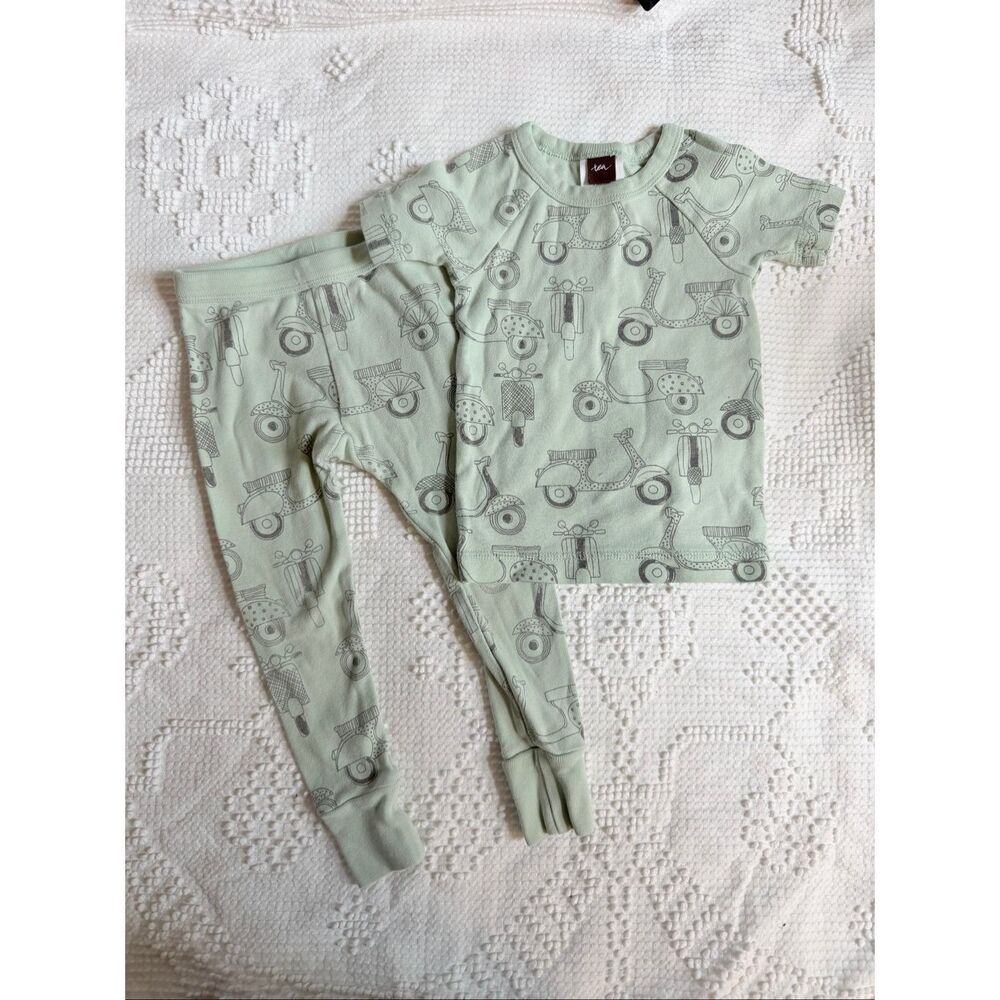 Tea Collection Scooter Print PJ Set 2T Cotton